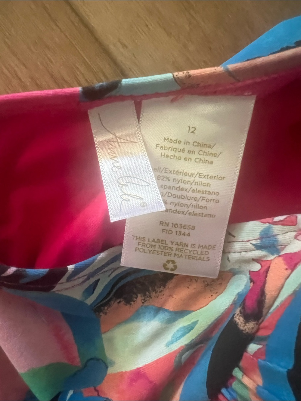 Anne Cole Multicolor Floral One-Piece Swimsuit with Pink Lining - Picture 2 of 3